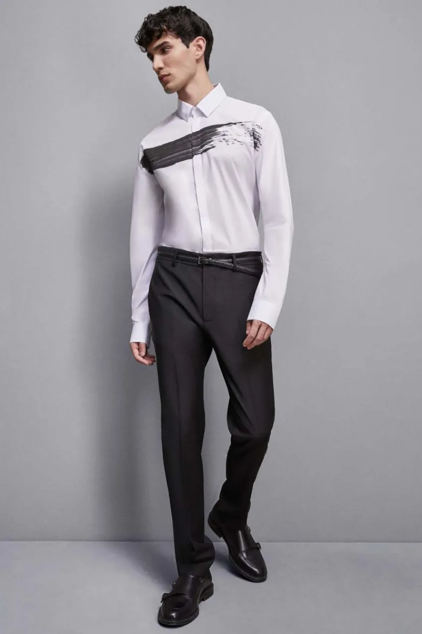 Herren Patrizia Pepe T-shirts & Hemdblusen<Baumwollhemd mit Print