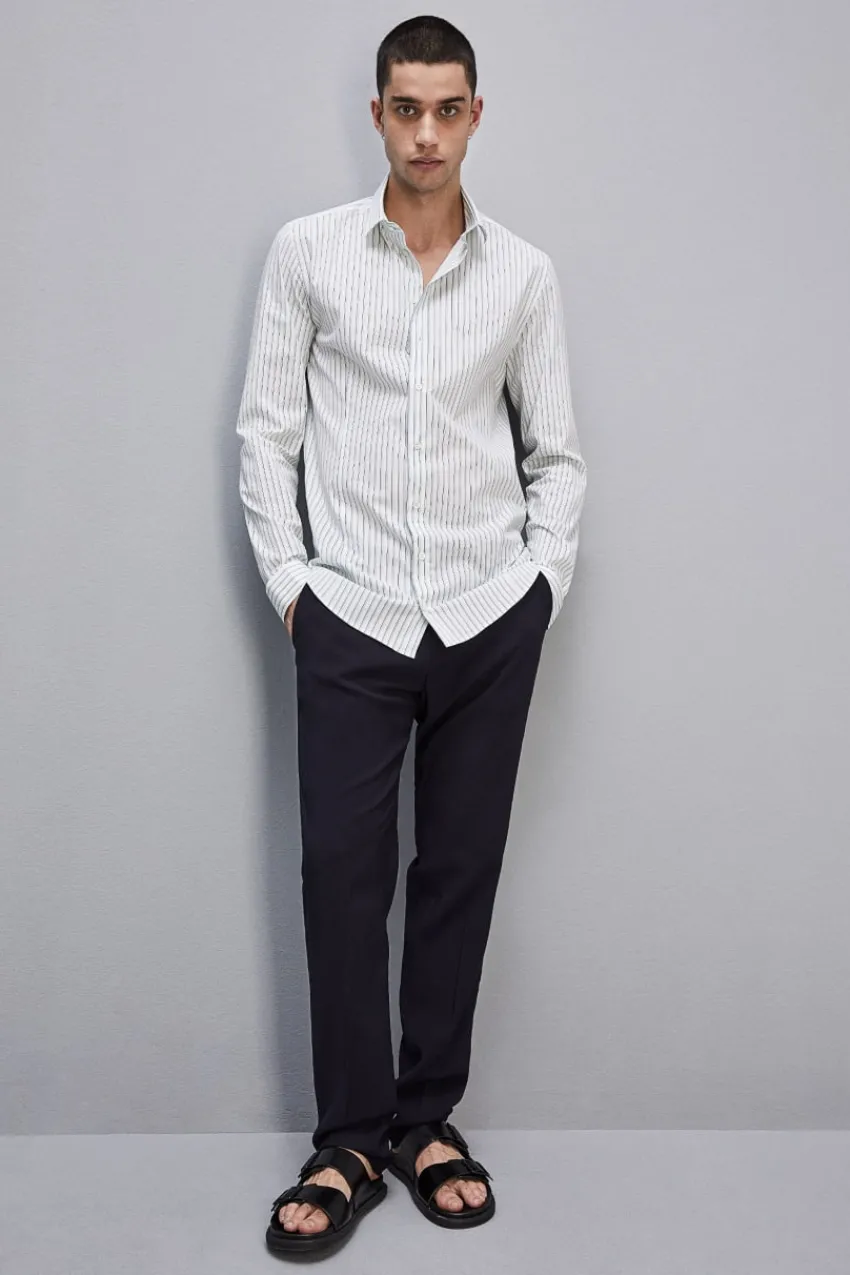 Herren Patrizia Pepe T-shirts & Hemdblusen<Baumwollhemd mit Printmuster