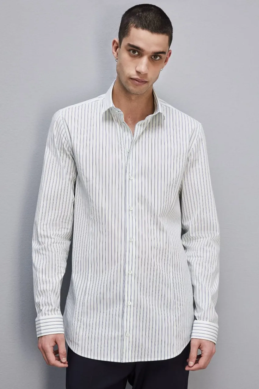 Herren Patrizia Pepe T-shirts & Hemdblusen<Baumwollhemd mit Printmuster