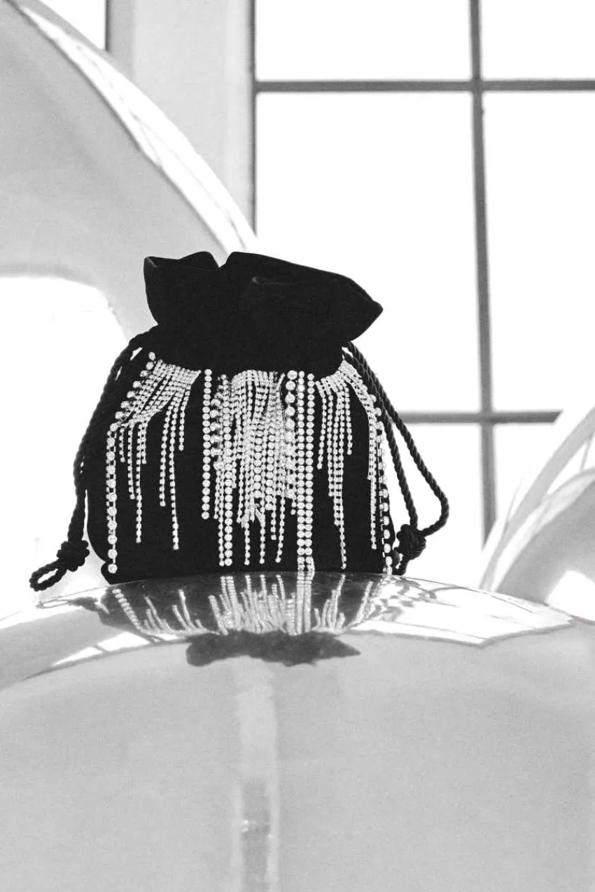 Patrizia Pepe Party Outfits | Handtaschen<Beuteltasche mit Strasssteinen