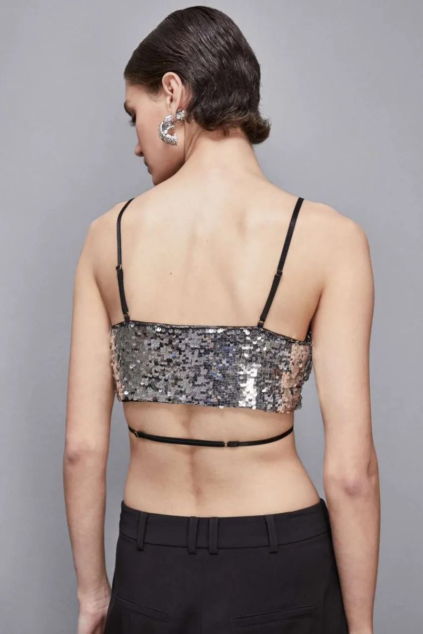 Patrizia Pepe Party Outfits | Lingerie<BH aus Tüll mit Pailletten