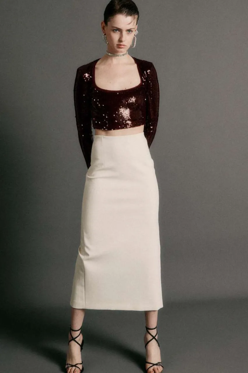 Patrizia Pepe Party Outfits | Abschlussfeier Outfits<Bleistiftrock aus Twill