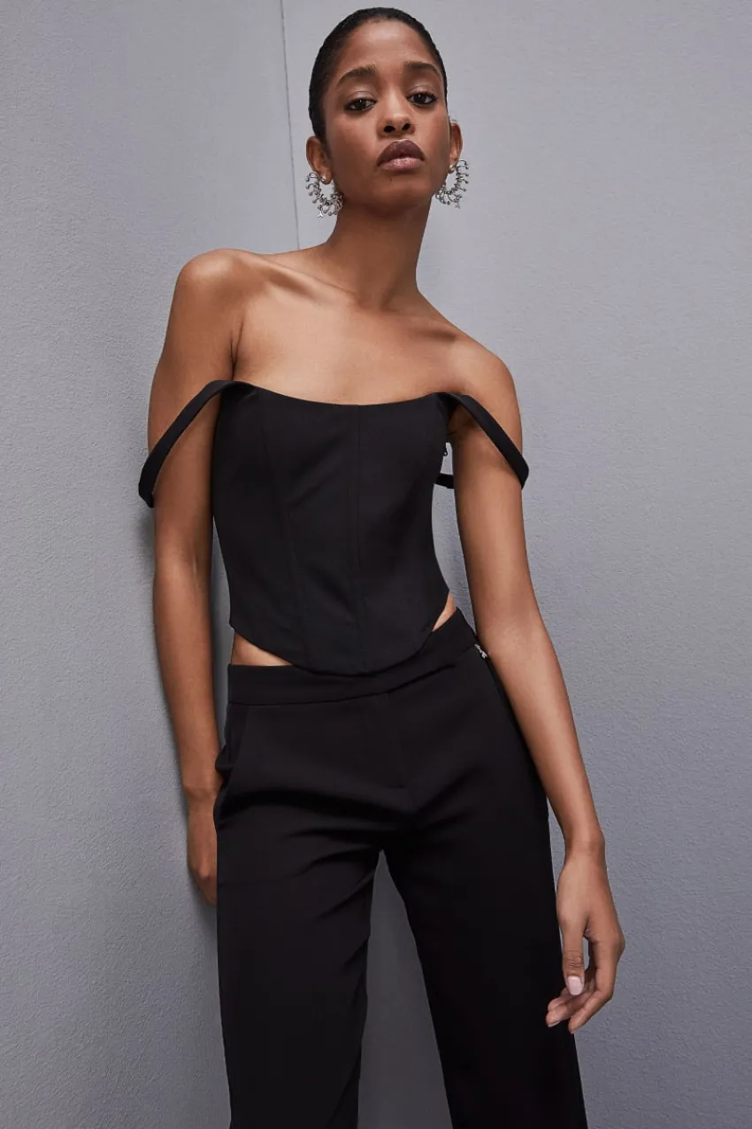 Patrizia Pepe Party Outfits | Tops<Bustier aus Funktionsgewebe