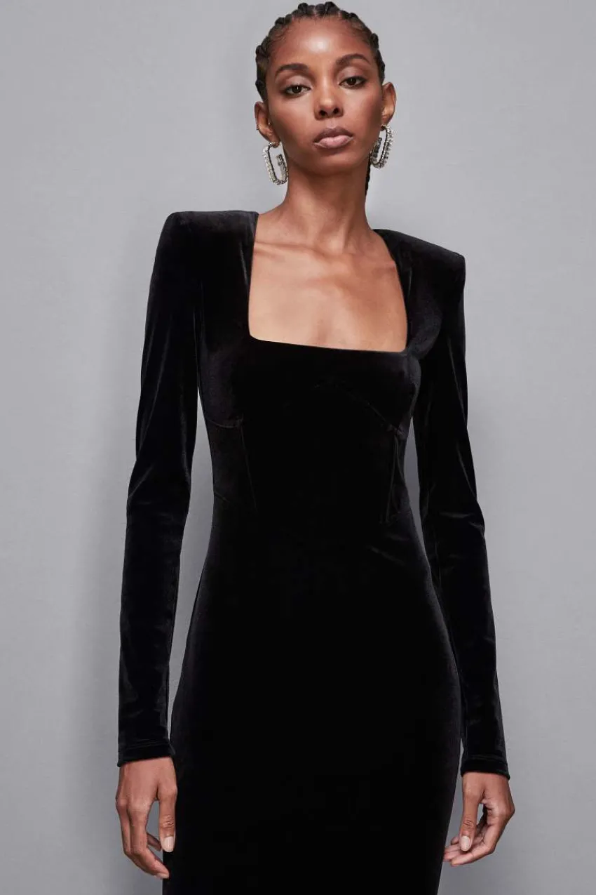 Patrizia Pepe Party Outfits | Midi<Bustierkleid aus Samt Essential