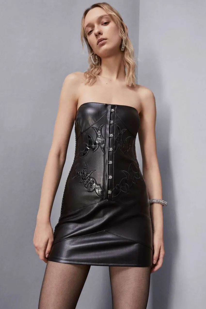 Patrizia Pepe Party Outfits | Mini<Bustierkleid mit Patchwork-Stickerei