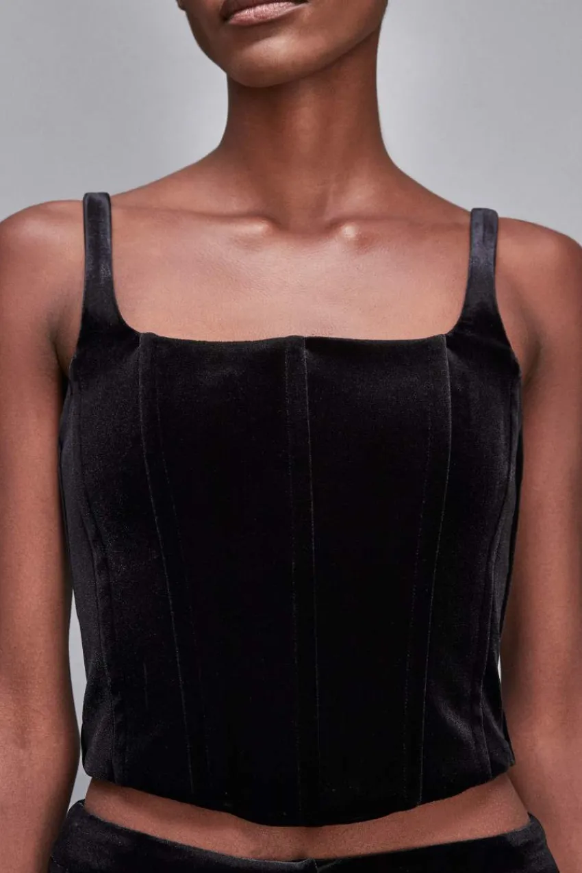 Patrizia Pepe Party Outfits | Tops<Bustier-Top aus Samt