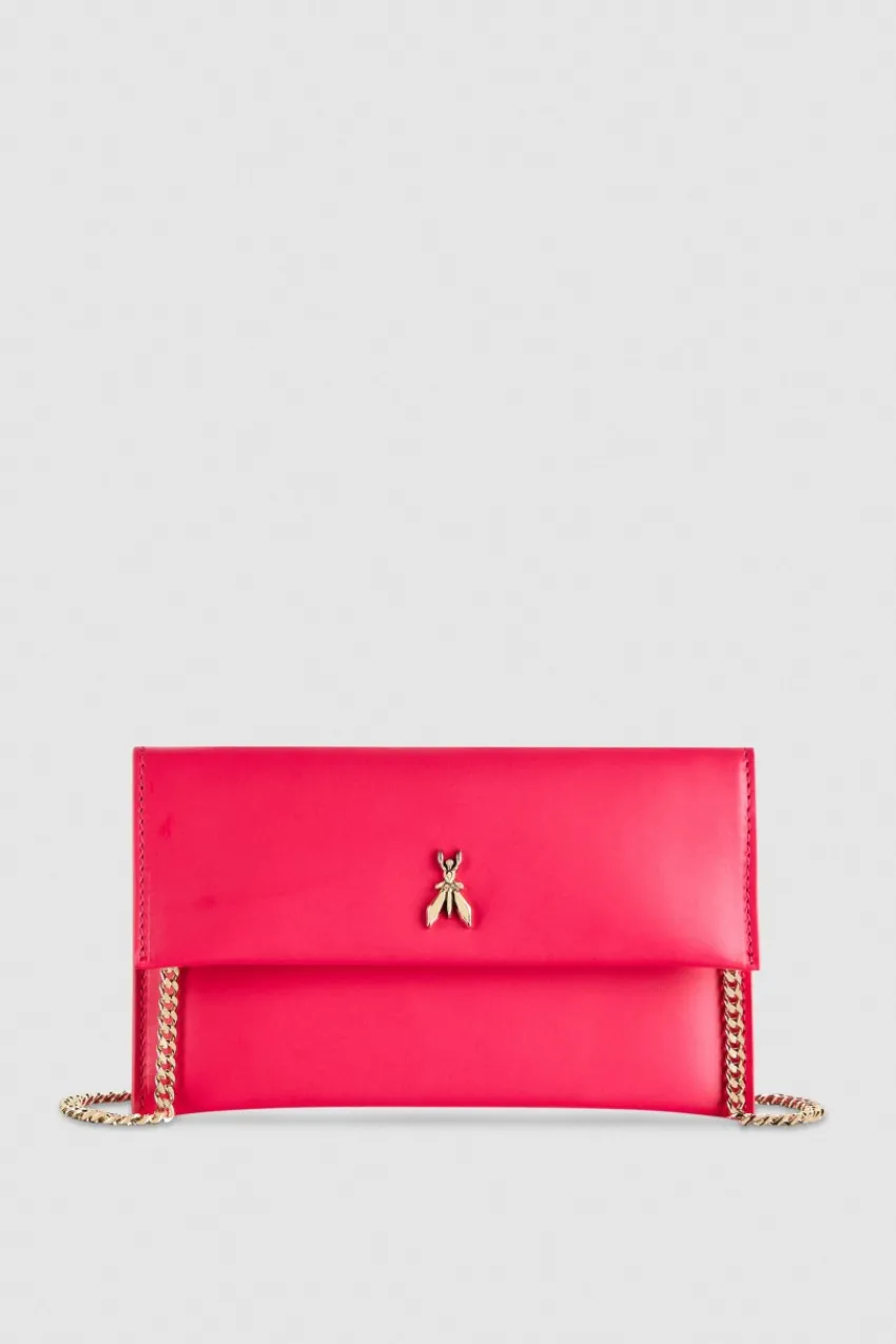 Patrizia Pepe Clutch<Clutch aus Leder mit Kettenriemen