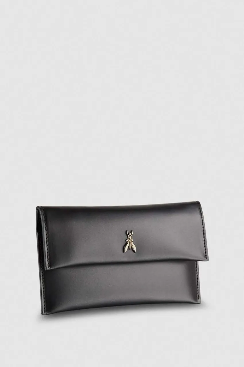 Patrizia Pepe Clutch<Clutch aus Leder mit Kettenriemen