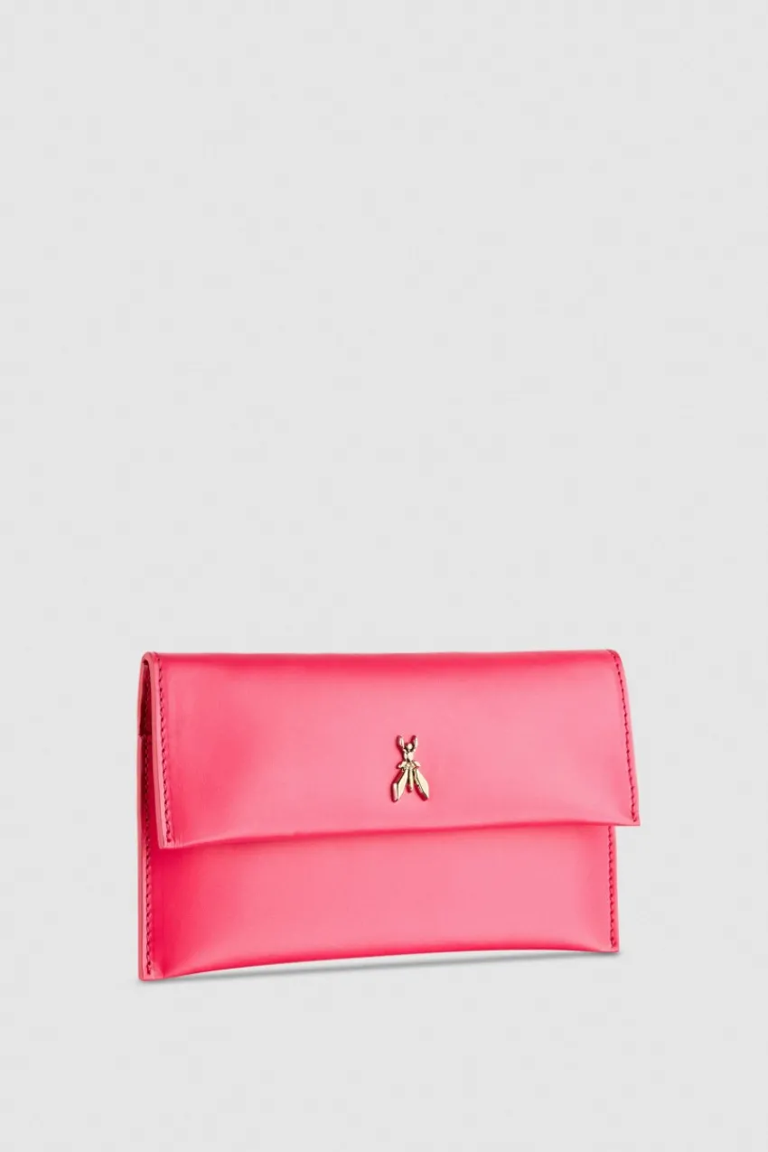 Patrizia Pepe Clutch<Clutch aus Leder mit Kettenriemen