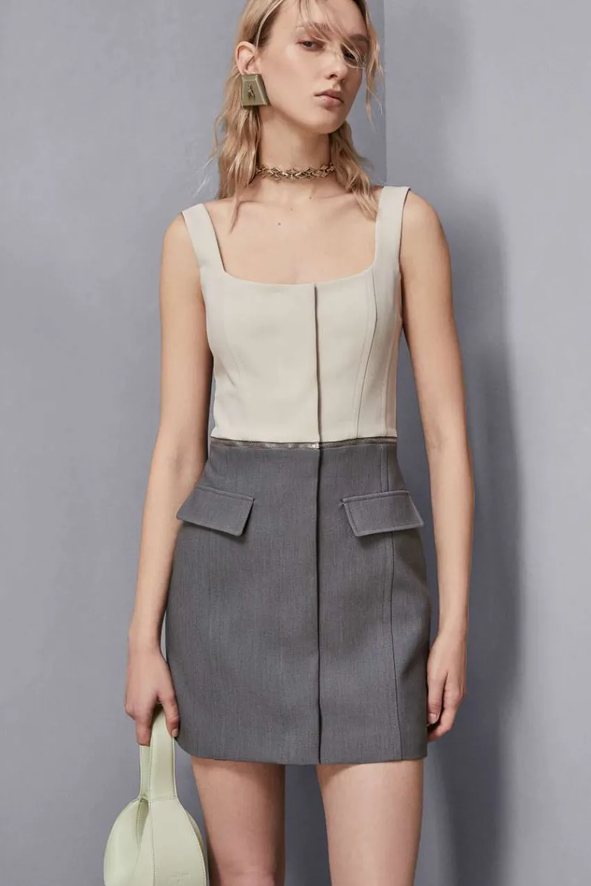 Patrizia Pepe Anzüge | Mini<Color Block-Kleid mit Reißverschluss