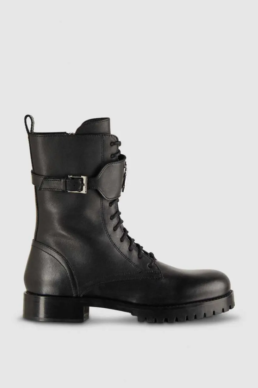 Patrizia Pepe Stiefel<Combat Boots aus Leder mit Reißverschluss