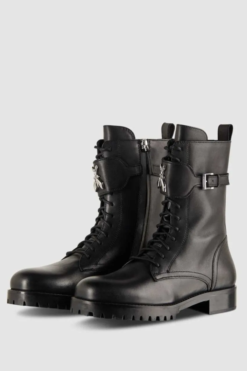 Patrizia Pepe Stiefel<Combat Boots aus Leder mit Reißverschluss
