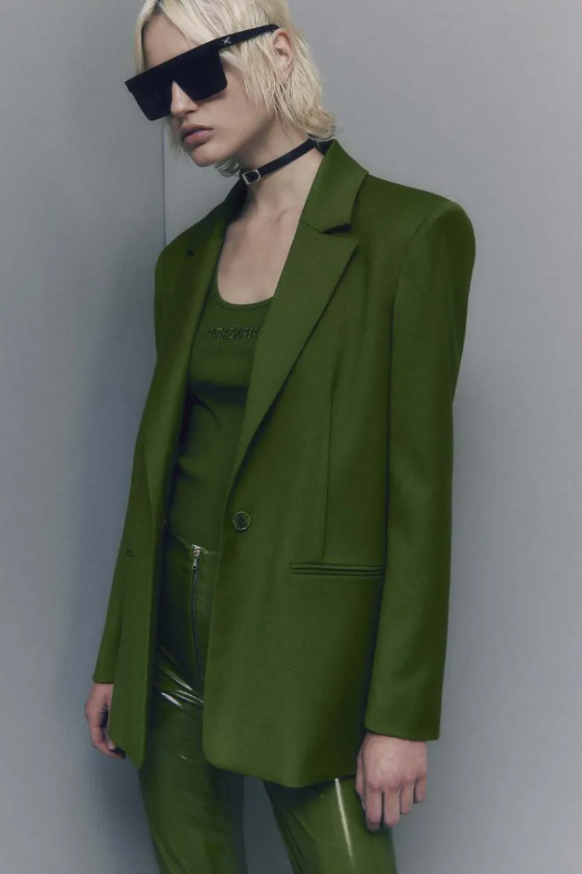 Patrizia Pepe Festlich & Cocktail | Blazer<Ein-Knopf-Blazer aus Flanell