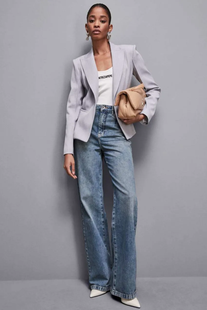 Patrizia Pepe Blazer<Ein-Knopf-Jacke aus Polyviskose