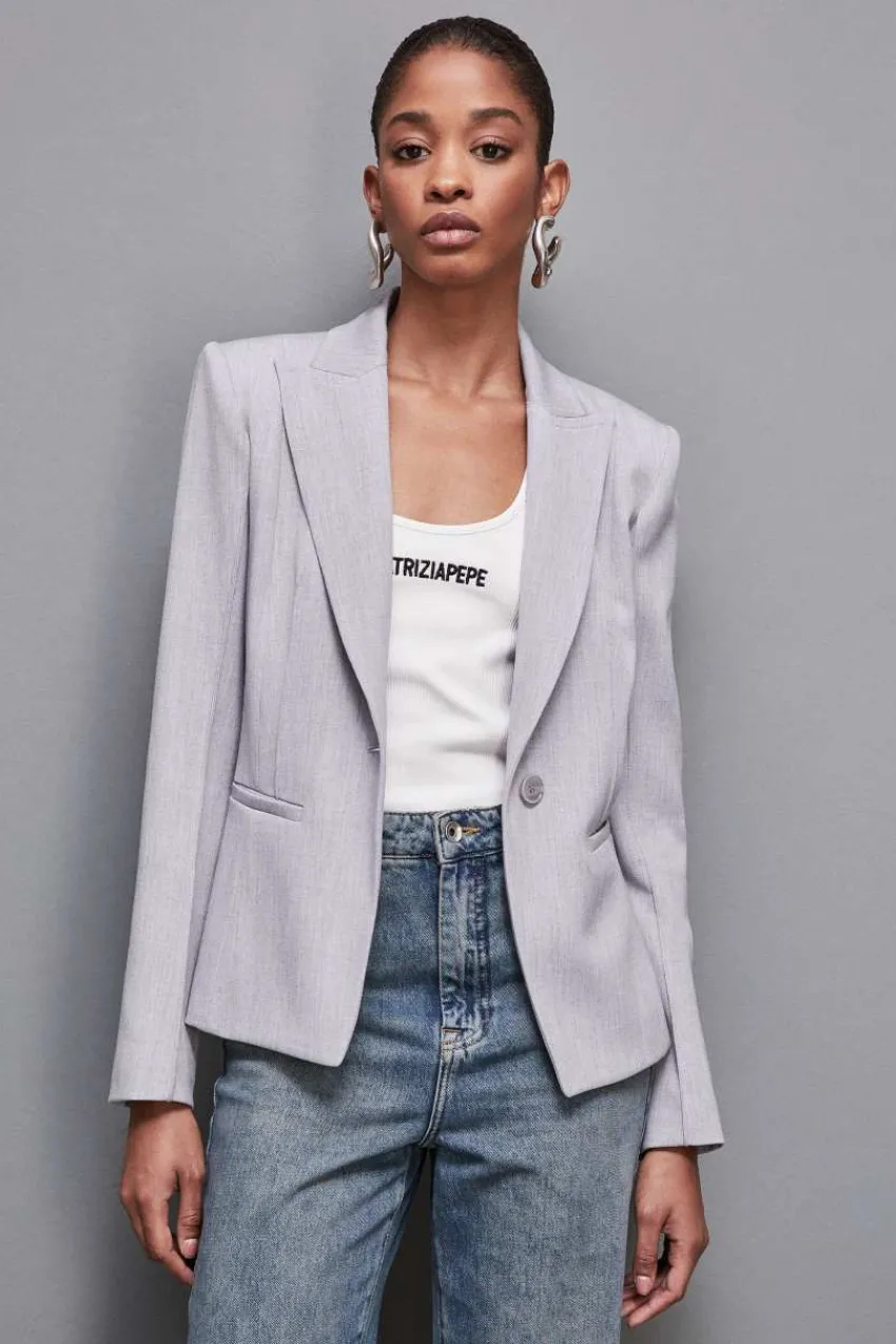 Patrizia Pepe Blazer<Ein-Knopf-Jacke aus Polyviskose
