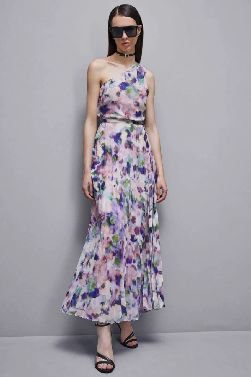 Patrizia Pepe Festlich & Cocktail | Festlich Kleidung<Ein-Schulter-Kleid aus plissiertem Chiffon