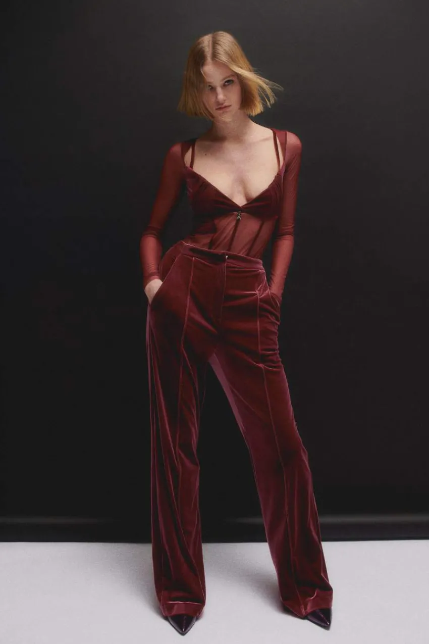 Patrizia Pepe Palazzohosen | Anzüge<Essential Palazzo-Hose aus Samt