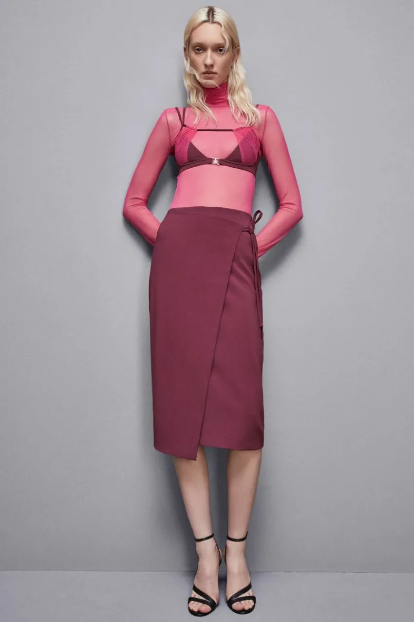 Patrizia Pepe Party Outfits | Midiröcke<Essential Wickelrock aus Krepp