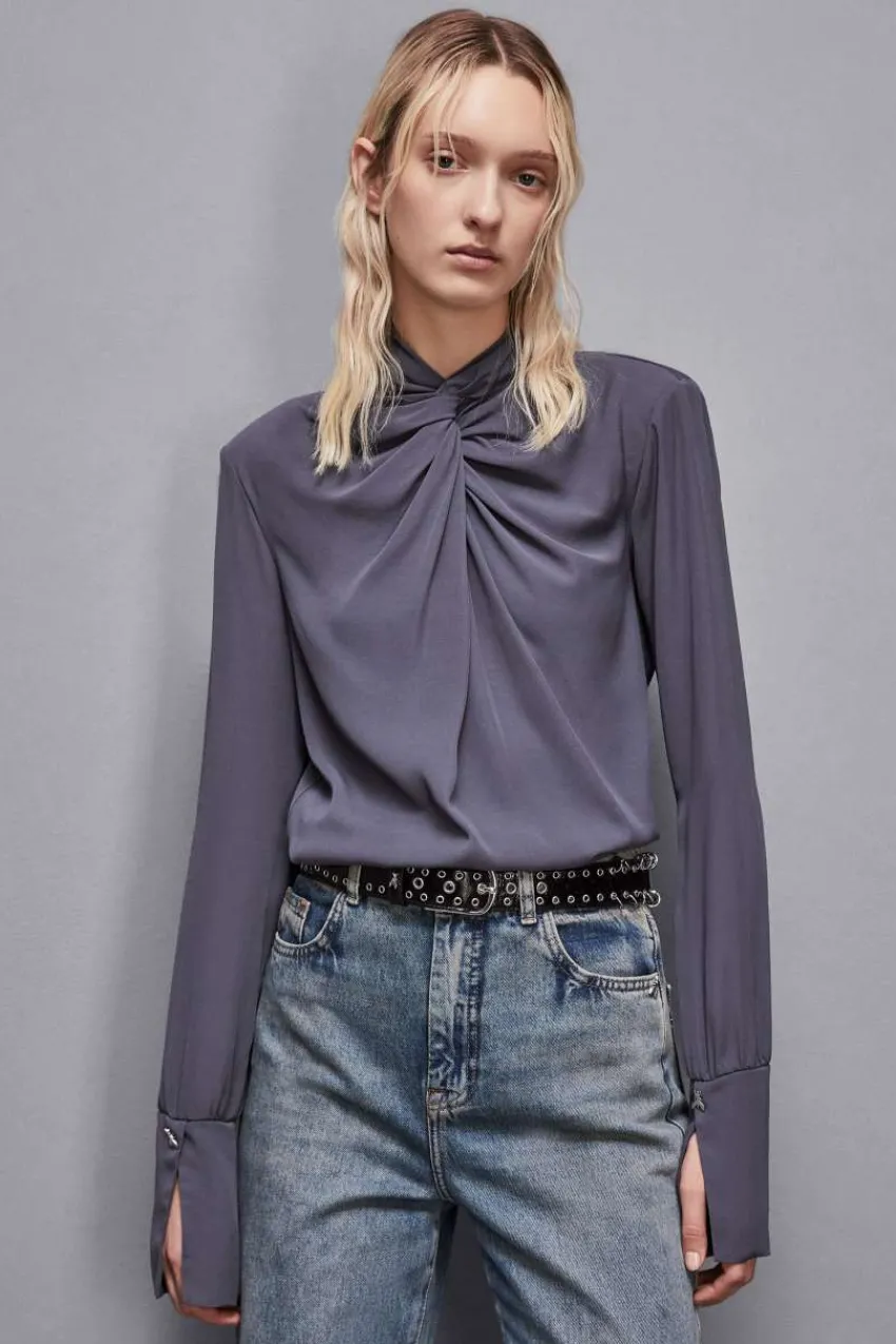 Patrizia Pepe Blusen<„Essential“-Bluse aus Viskose-Twill