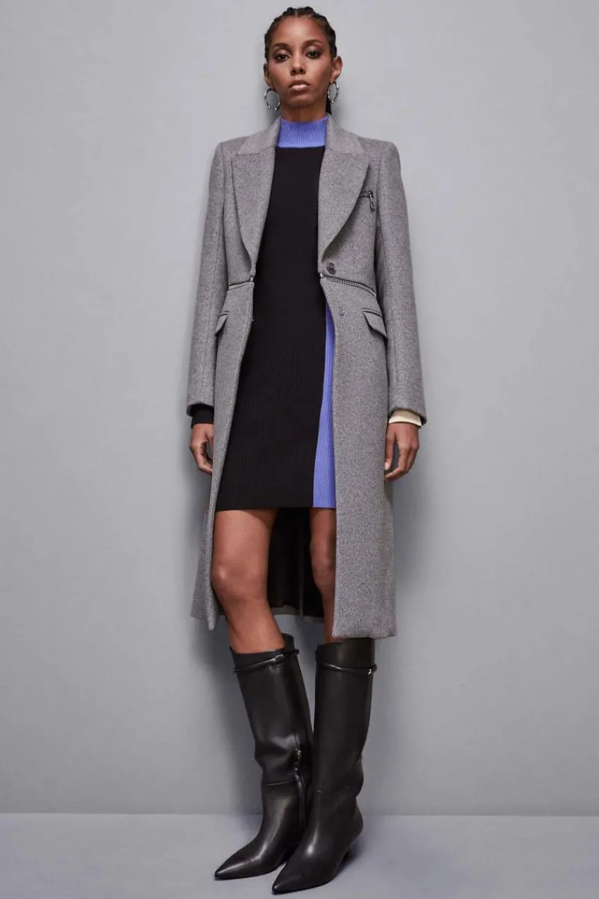 Patrizia Pepe Mäntel<Essential-Mantel mit Maxi-Reißverschluss an der Taille