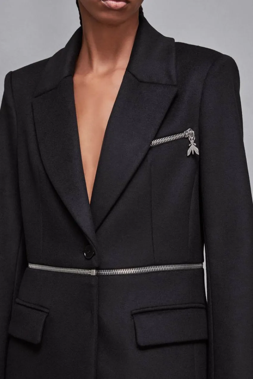 Patrizia Pepe Mäntel<Essential-Mantel mit Maxi-Reißverschluss an der Taille