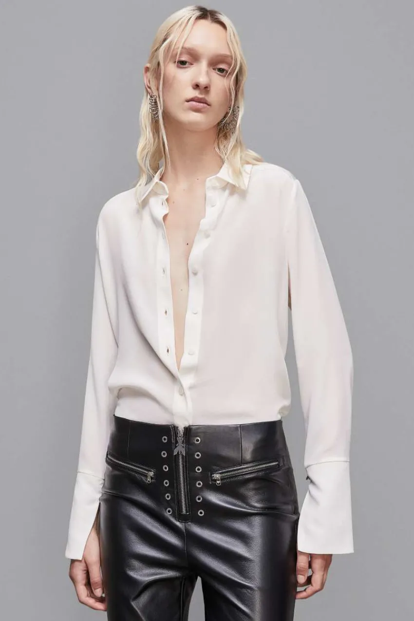 Patrizia Pepe Party Outfits | Hemdblusen<Fließende Seiden-Crêpe Bluse