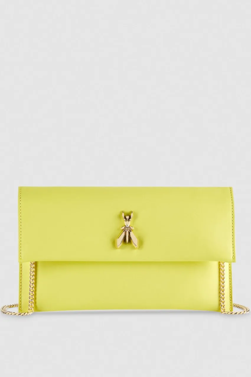 Patrizia Pepe Clutch<Fly-Clutch aus Leder mit Kette