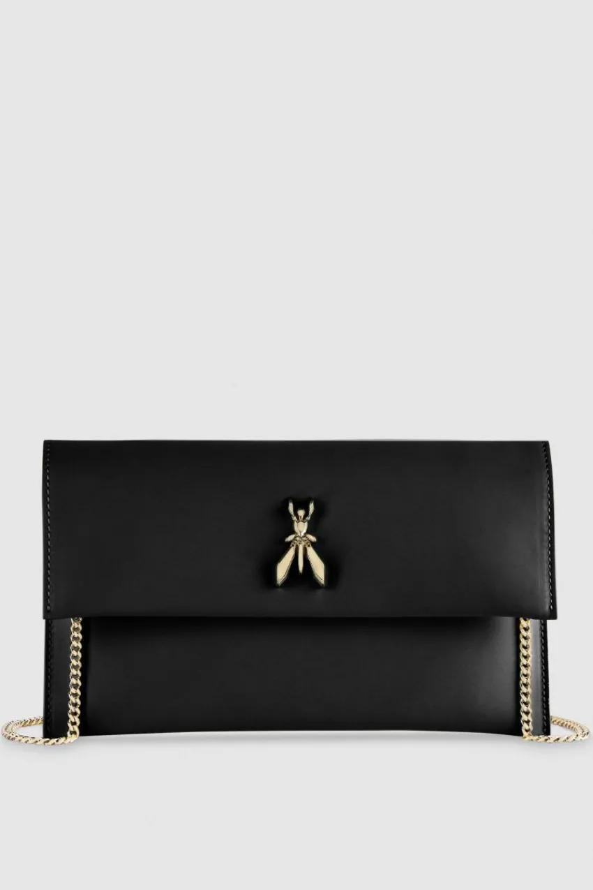 Patrizia Pepe Clutch<Fly-Clutch aus Leder mit Kette