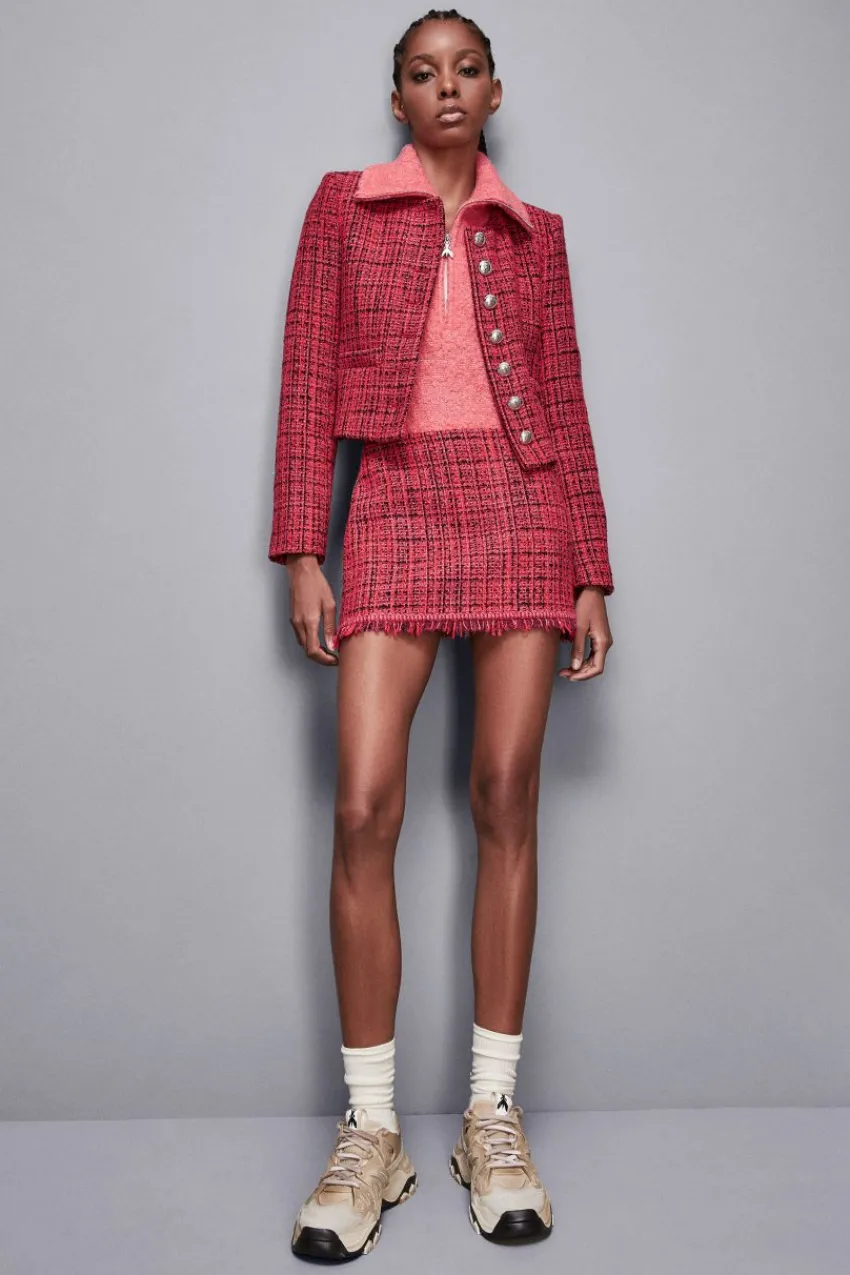 Patrizia Pepe Mini | Anzüge<Fransen-Minirock aus Tweed