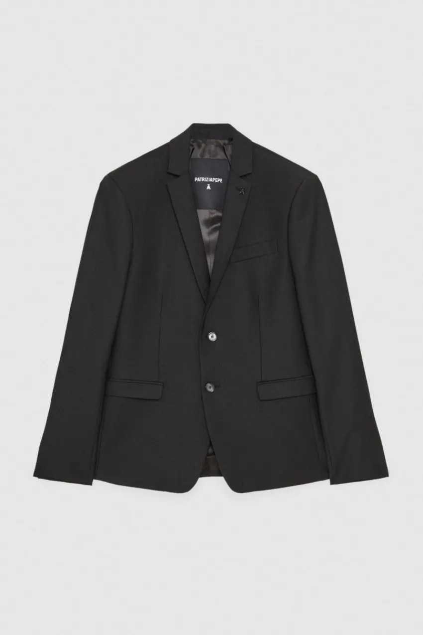 Herren Patrizia Pepe Jacken<Gefütterter Blazer aus kühler Wolle