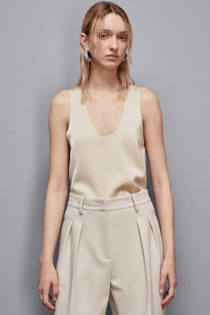 Patrizia Pepe Blusen<Glänzende Satinbluse