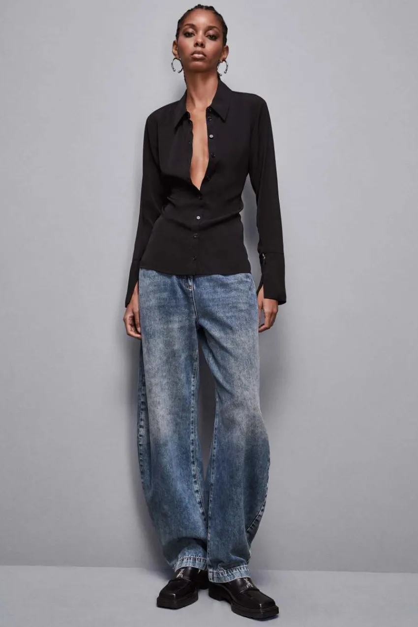 Patrizia Pepe Hemdblusen<Hemd mit Schärpe aus Twill Essential