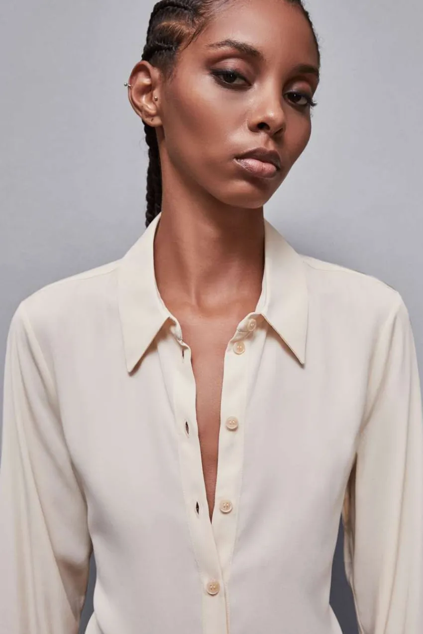 Patrizia Pepe Hemdblusen<Hemd mit Schärpe aus Twill Essential