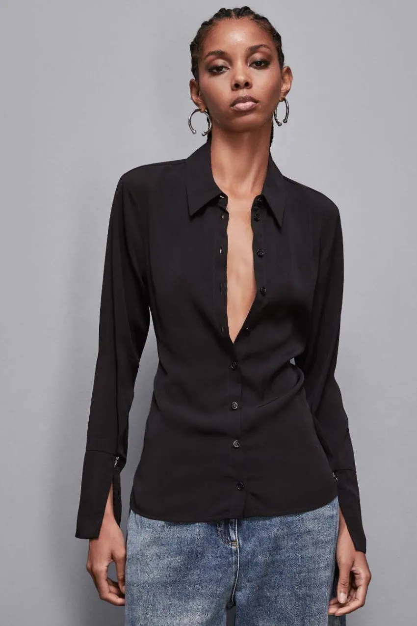 Patrizia Pepe Hemdblusen<Hemd mit Schärpe aus Twill Essential