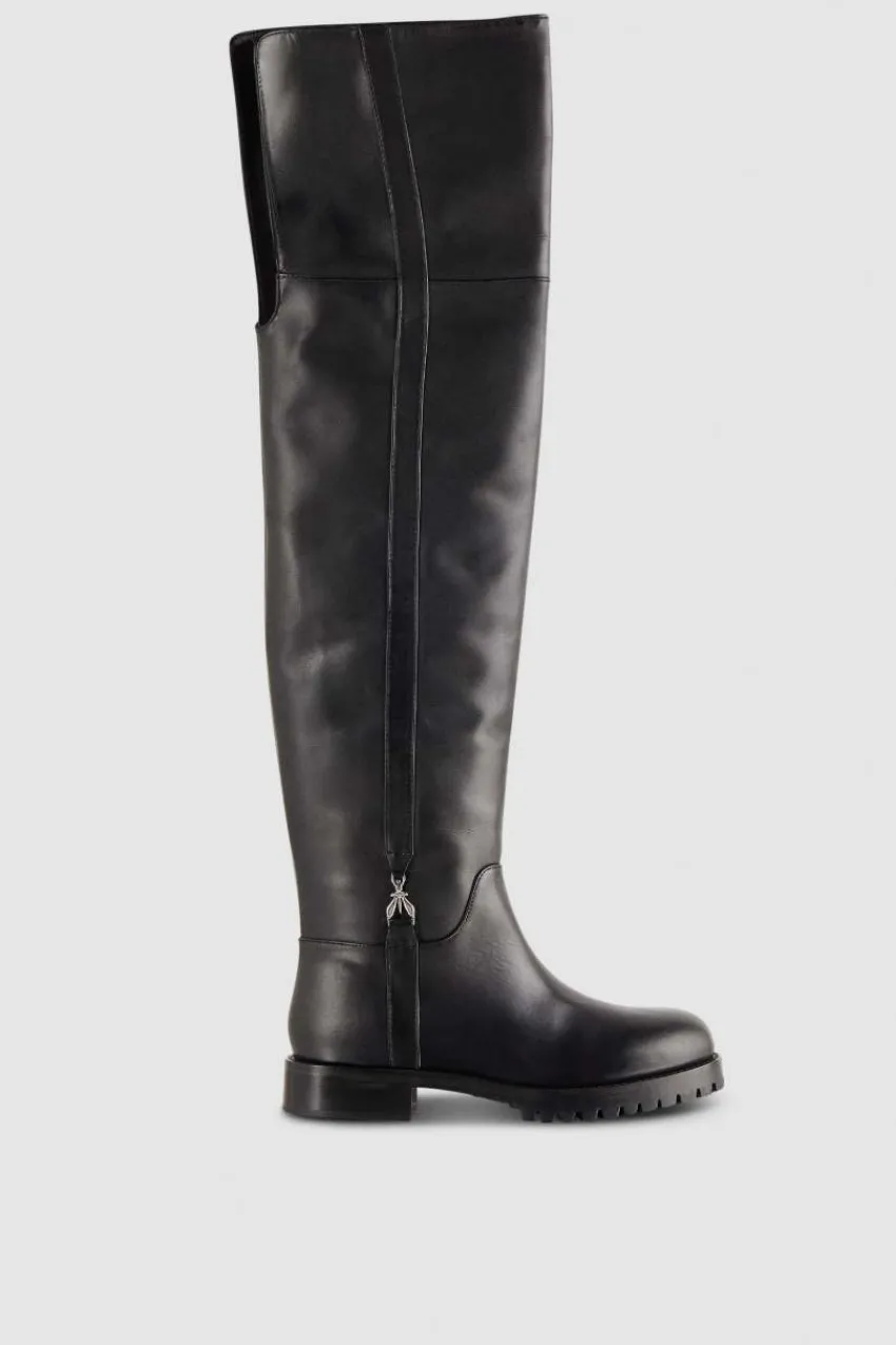 Patrizia Pepe Stiefel<Hohe Lederstiefel mit Reißverschluss an der Seite