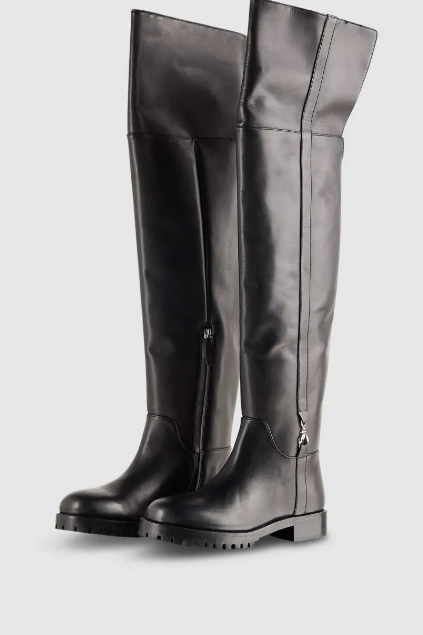 Patrizia Pepe Stiefel<Hohe Lederstiefel mit Reißverschluss an der Seite
