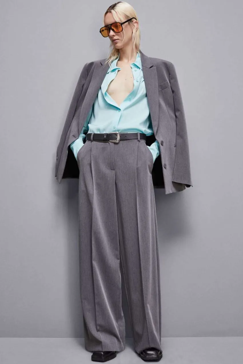 Patrizia Pepe Abschlussfeier Outfits | Palazzohosen<Hose mit niedrigem Bund aus Satin-Krepp