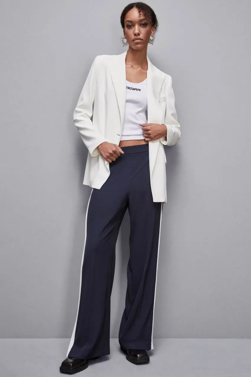 Patrizia Pepe Palazzohosen<Hose mit niedriger Taille und farbigem Bund
