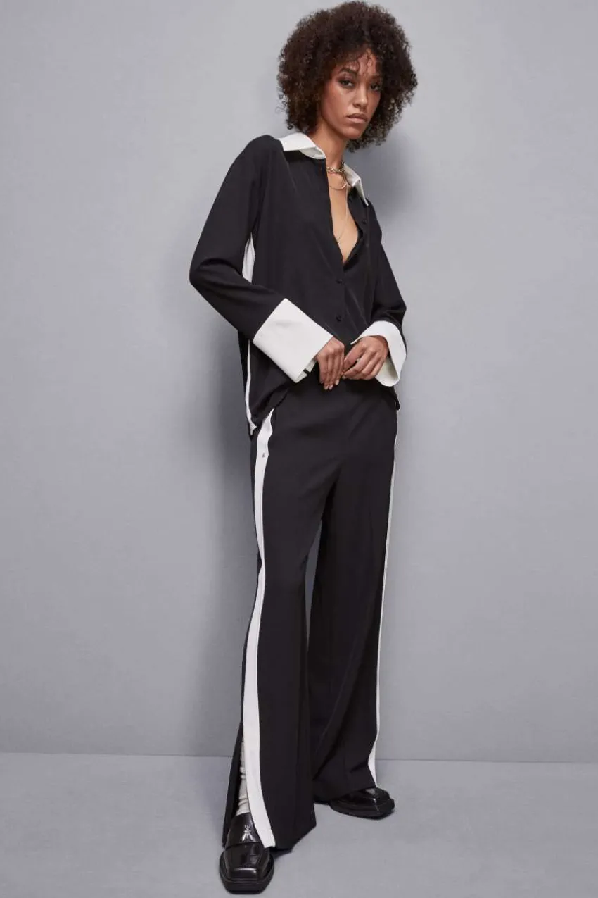 Patrizia Pepe Palazzohosen<Hose mit niedriger Taille und farbigem Bund