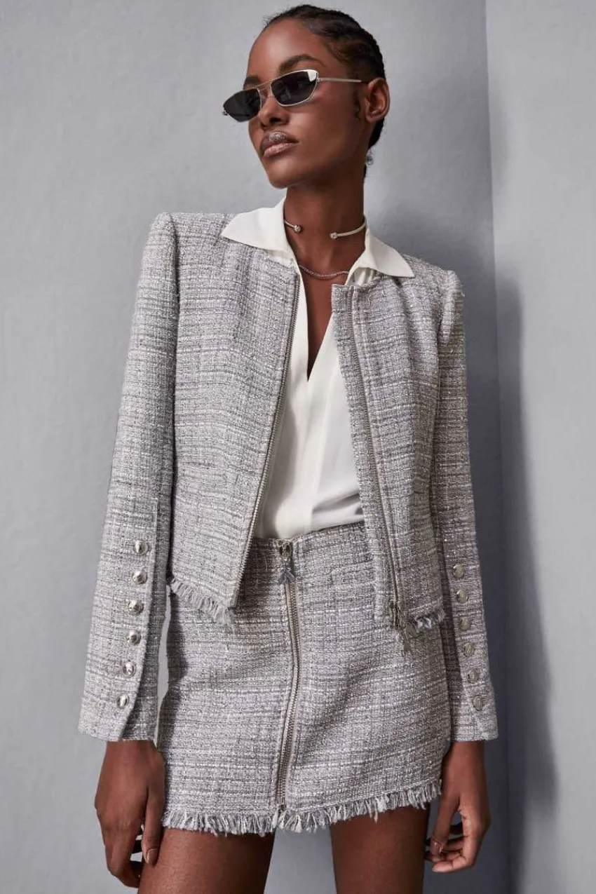 Patrizia Pepe Blazer | Anzüge<Jacke mit Reißverschluss und Knopfdetail