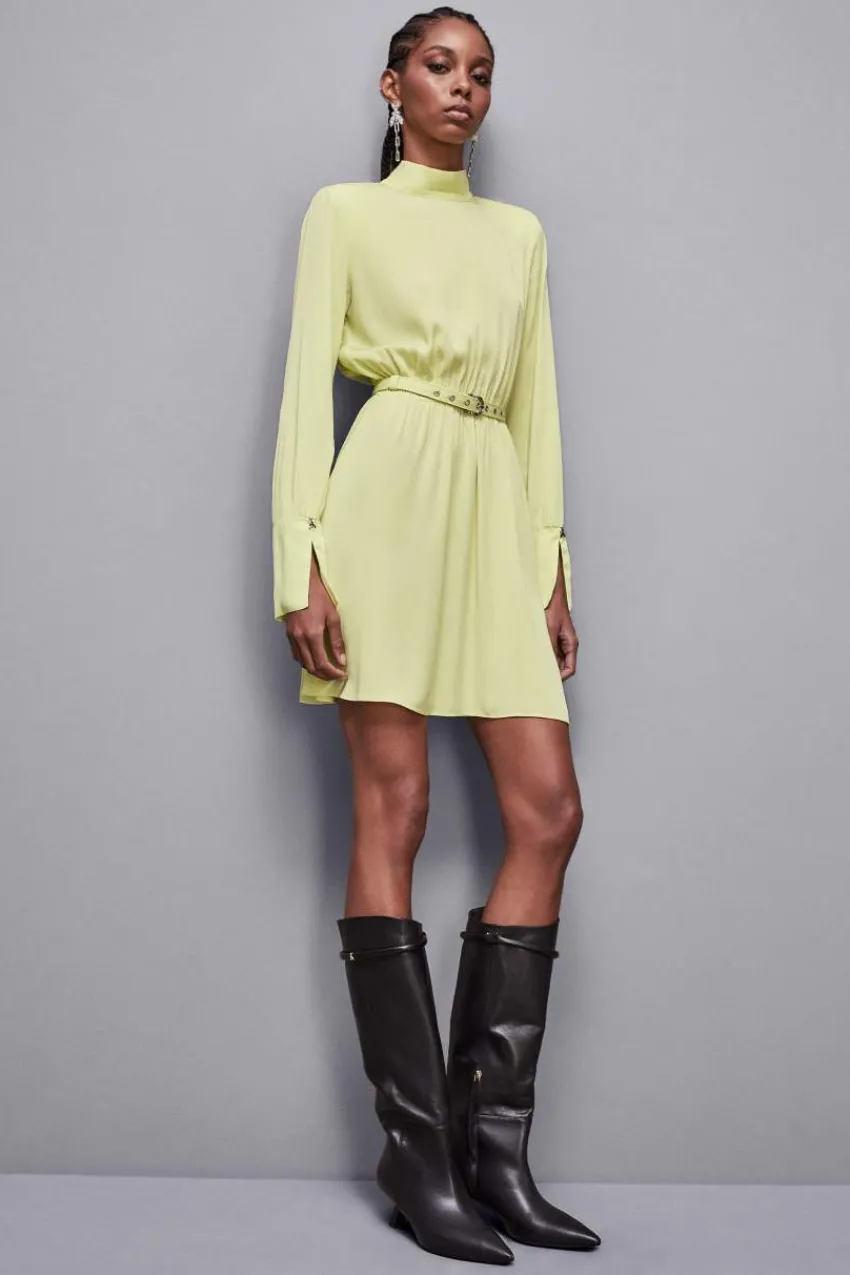 Patrizia Pepe Mini<Kleid mit Gürtel aus Twill Essential