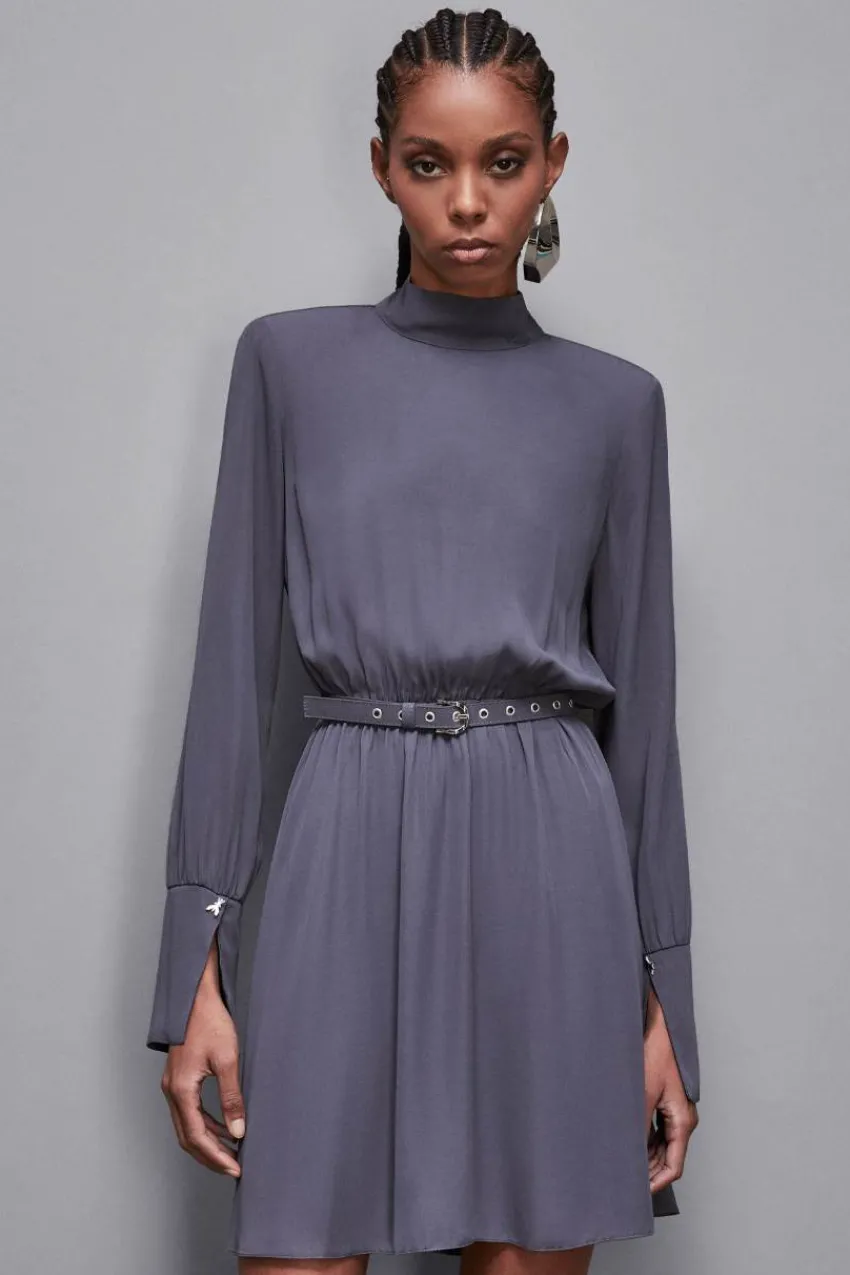Patrizia Pepe Mini<Kleid mit Gürtel aus Twill Essential