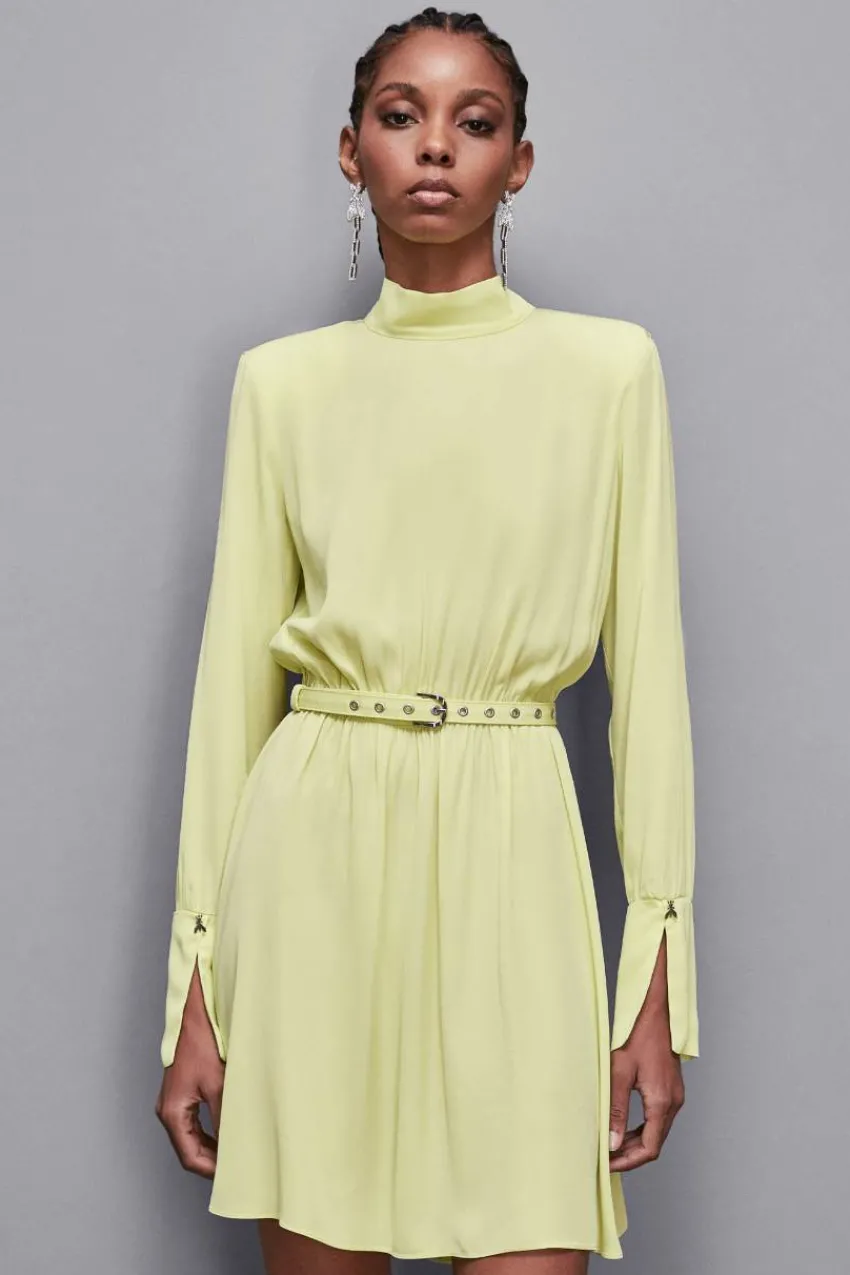 Patrizia Pepe Mini<Kleid mit Gürtel aus Twill Essential