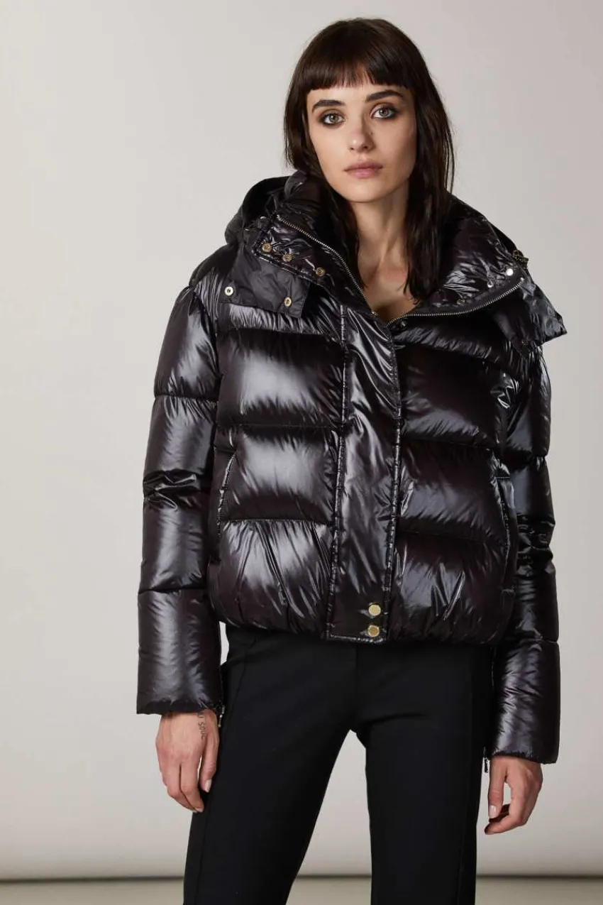 Patrizia Pepe Daunenjacken<Kurze Daunenjacke mit Kapuze