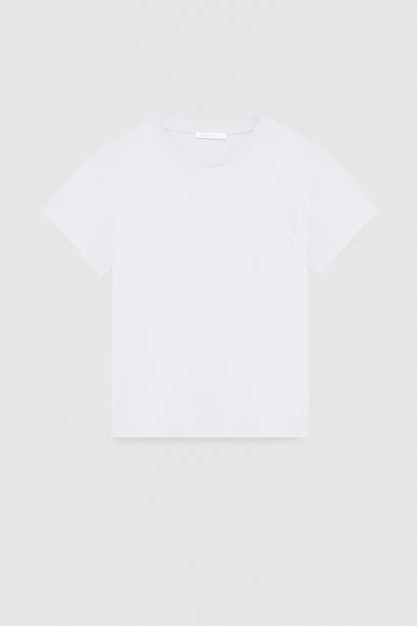 Patrizia Pepe T-shirts<Kurzärmeliges T-Shirt mit Logo aus Bio-Baumwolle
