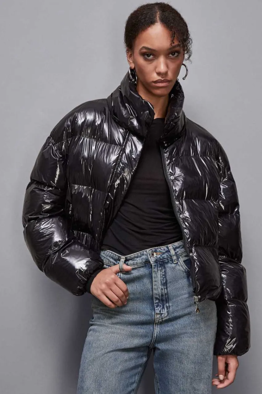 Patrizia Pepe Mäntel | Daunenjacken<Lange Daunenjacke aus glänzendem Nylon