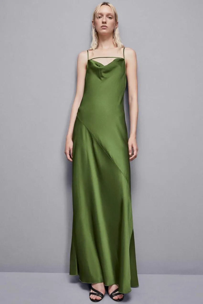 Patrizia Pepe Festlich & Cocktail | Maxi<Langes Meerjungfrauenkleid aus Viskose-Satin