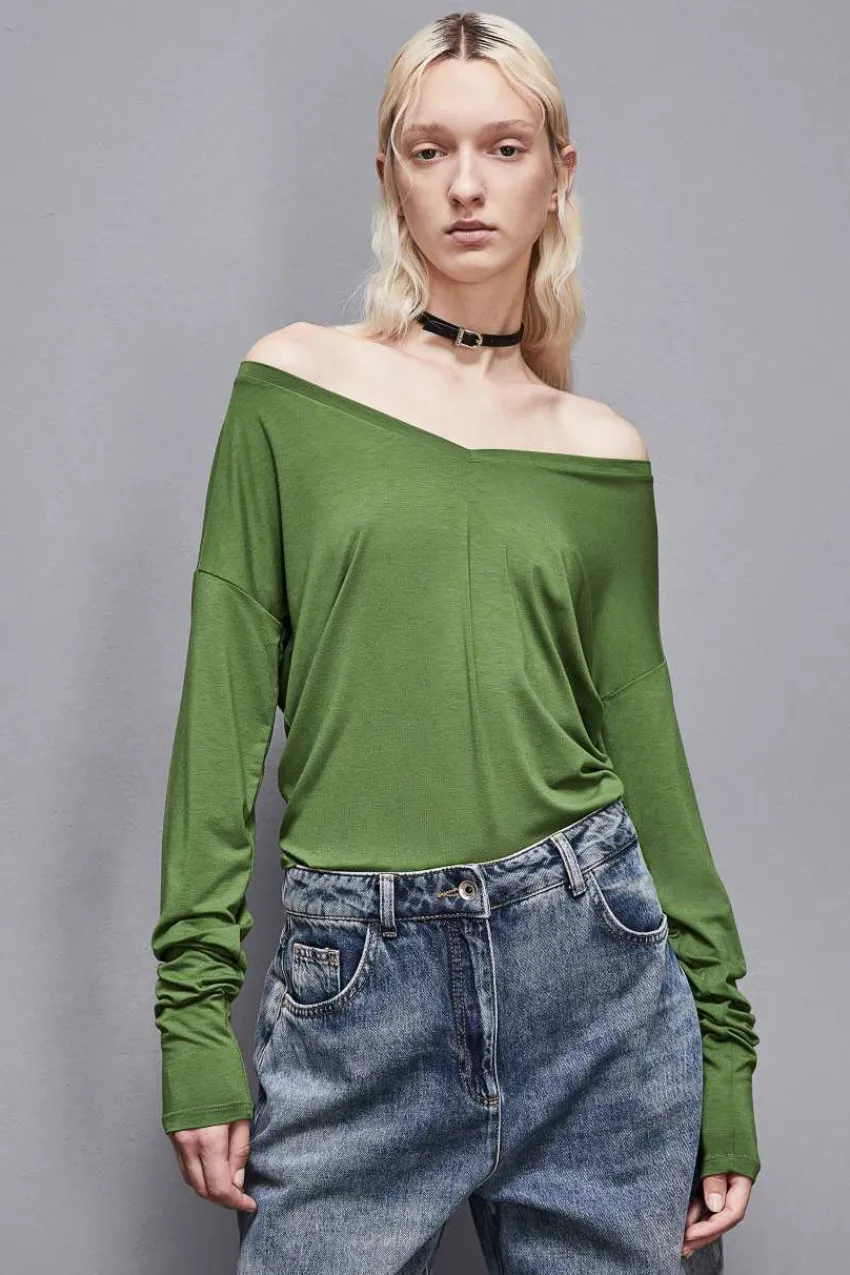 Patrizia Pepe Tops<Langärmeliger Pullover aus Viskose Essential