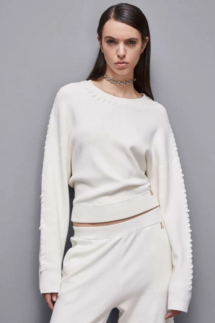 Patrizia Pepe Pullover<Langärmeliger Pullover aus Viskose-Mix
