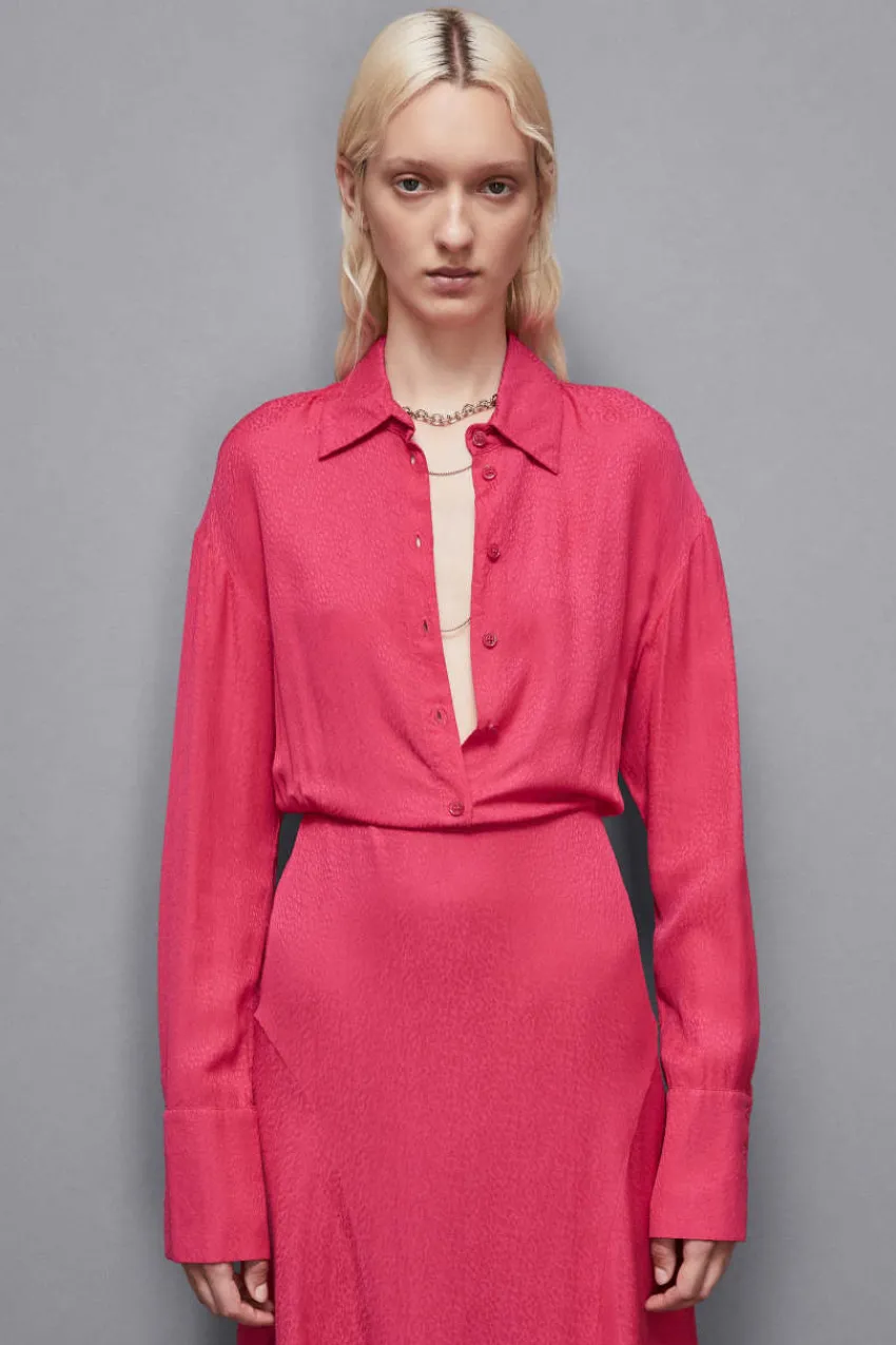 Patrizia Pepe Midi<Langärmeliges Kleid aus Viskose